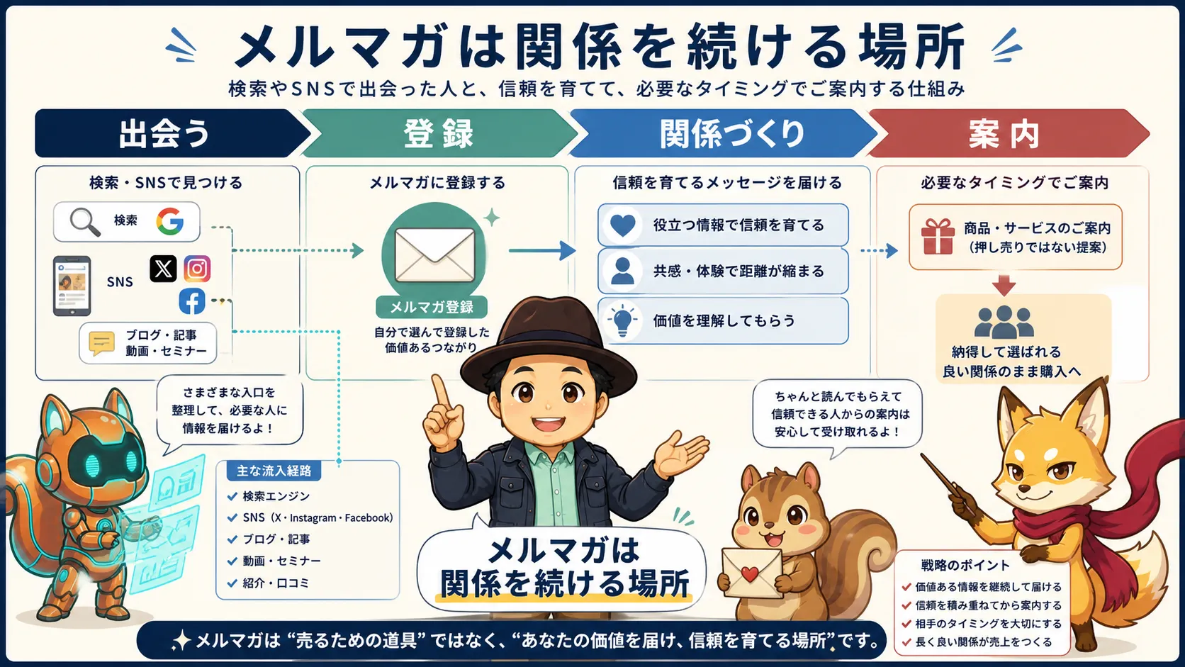 リストマーケティング全体の流れを示した本文挿入図